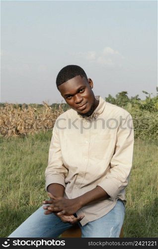 young man posing outdoor 8