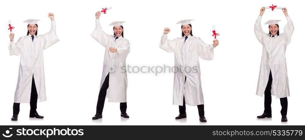 Young man ready for university graduation