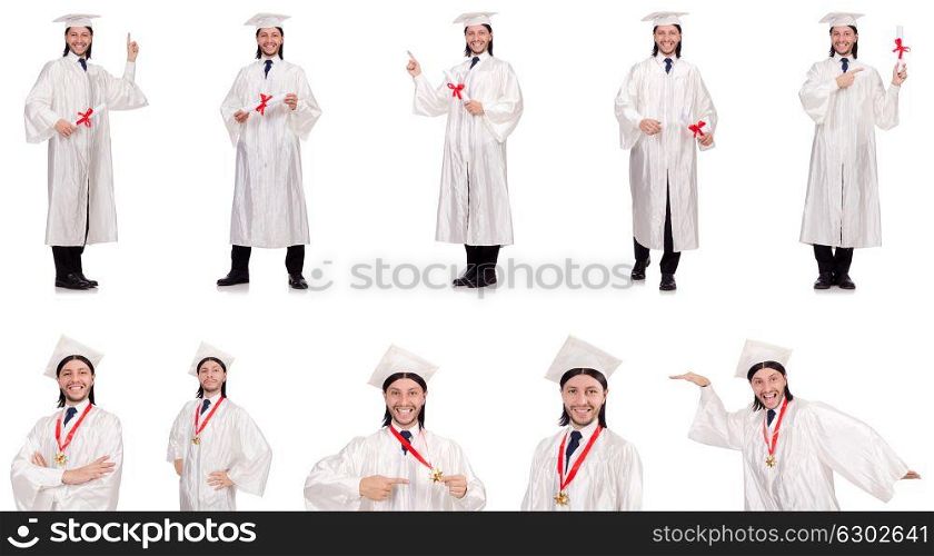 Young man ready for university graduation