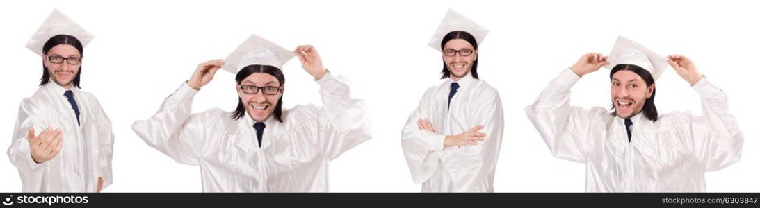 Young man ready for university graduation