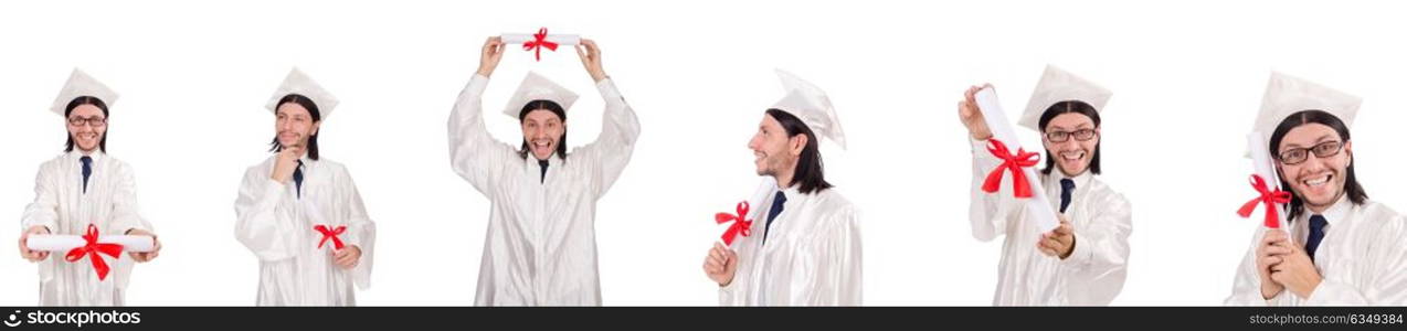 Young man ready for university graduation