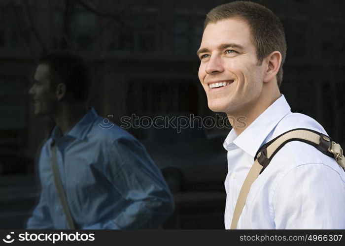 Young man smiling