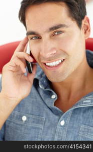 Young man talking on the phone