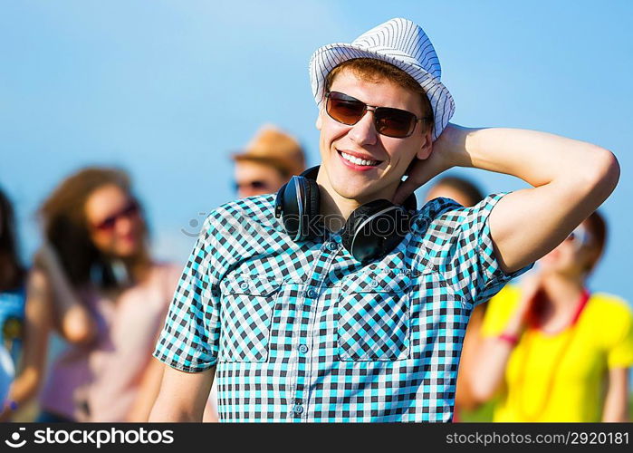 Young man with headphones