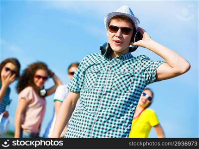 Young man with headphones