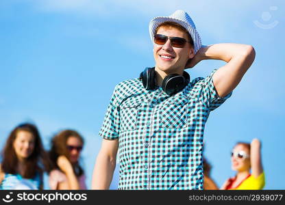 Young man with headphones