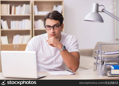 Young man working in the office