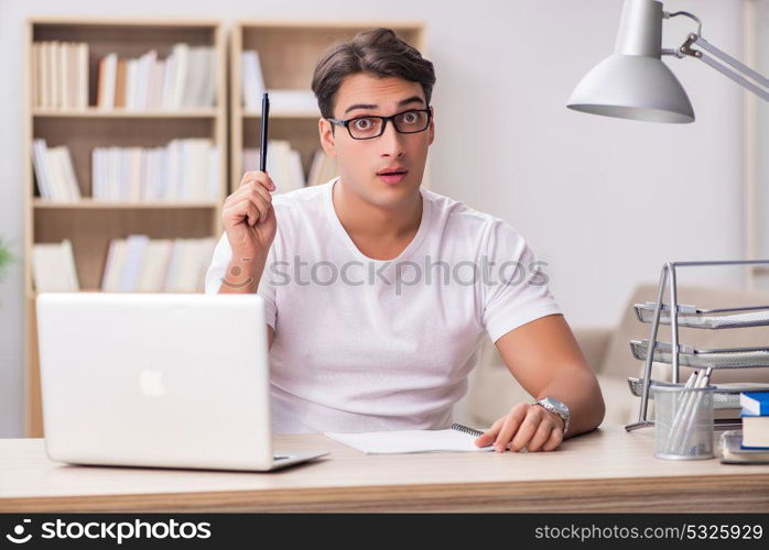 Young man working in the office