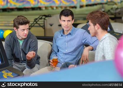 young men having a drink