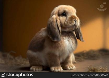 Young mini lop rabbit