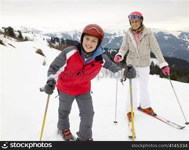 Young Mother And Son On Ski Vacation