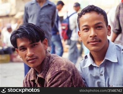 Young Nepalese Men on Street, Kathmandu