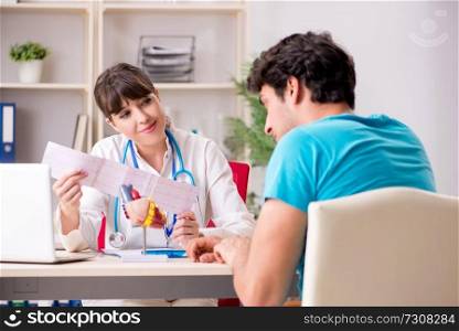 Young patient visiting doctor cardiologist 