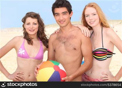Young people on the beach