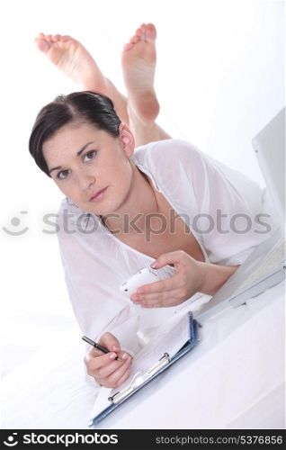 Young person on laptop