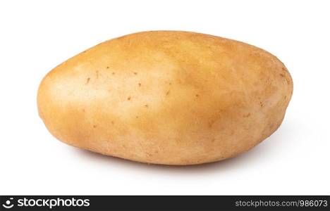 Young potato isolated on white background. Young potato