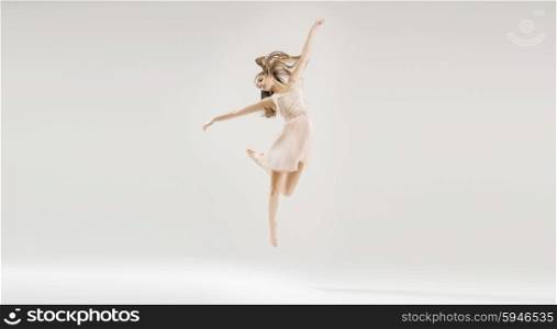 Young pretty and talented ballet dancer