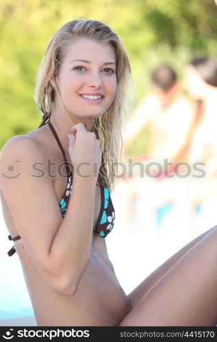 young pretty girl at the beach