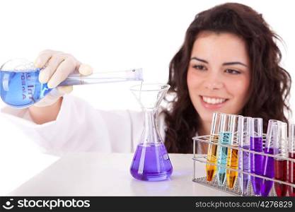Young scientist working at laboratory