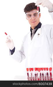 Young scientist working at laboratory