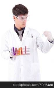 Young scientist working at laboratory