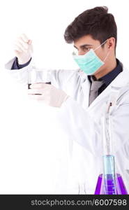 Young scientist working at laboratory