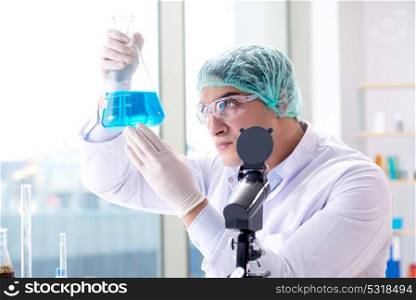 Young scientist working in the lab