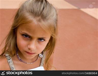 Young Scowling Girl