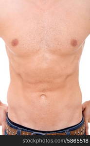 young sensual man body detail