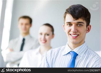 Young smiling businessman