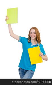 Young student isolated on the white background