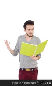 Young student isolated on the white background