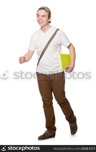 Young student isolated on the white background