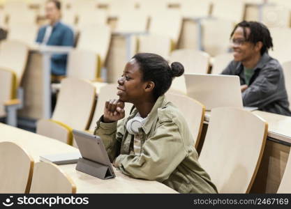 young students attending university class 4