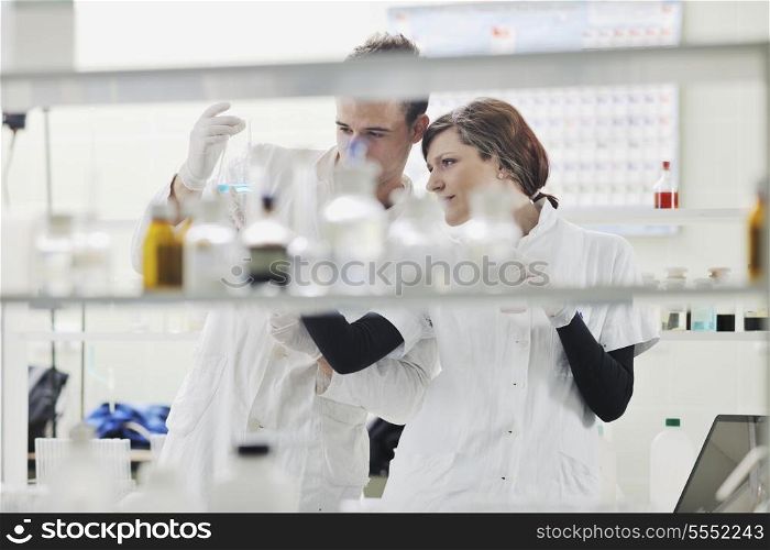 young students in bright lab