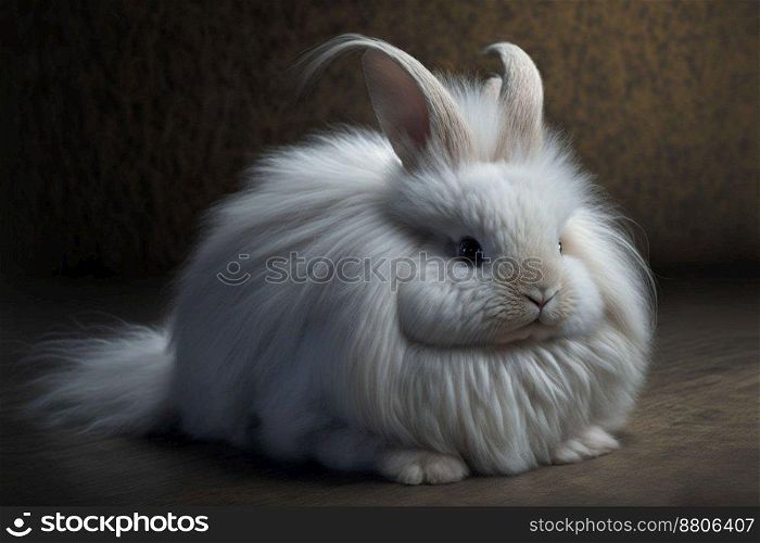 Young White Holland Lop Rabbit