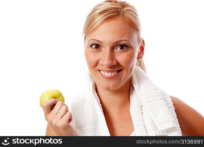 Young woman after workout