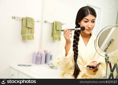 Young Woman Applying Makeup