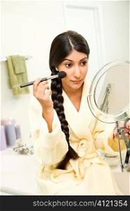 Young Woman Applying Makeup
