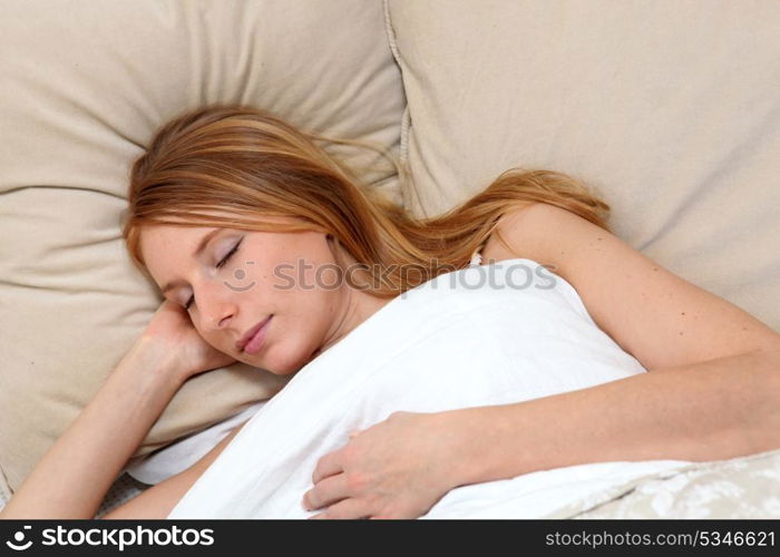 Young woman asleep