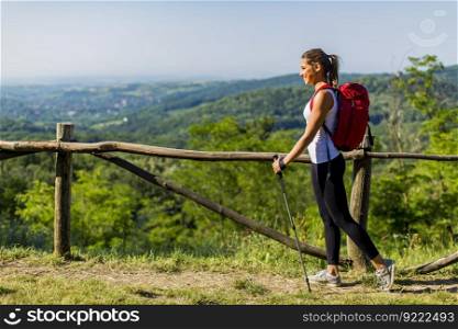 Young woman at hiking