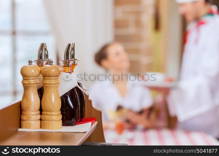 Young woman at restaurant. Young woman at restaurant sitting at table