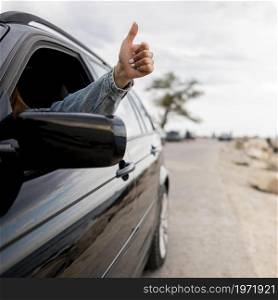 young woman enjoying road trip. High resolution photo. young woman enjoying road trip. High quality photo