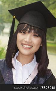 Young Woman Graduating From University, Close-Up Portrait