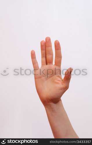 Young woman hand
