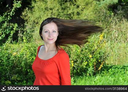 Young woman having fun outdoor