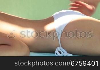 Young Woman Having Massage Outside