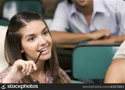 Young woman in a classroom