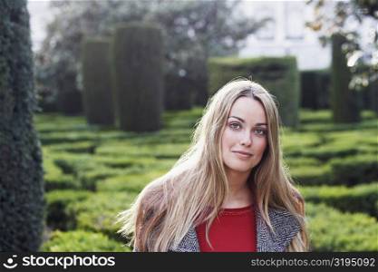 Young woman in a garden