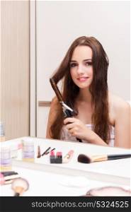 Young woman in beauty make-up concept